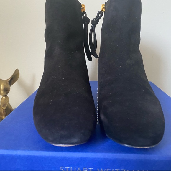 Stuart Weitzman - The Dark Star Bootie - suede ankle boot with crystal heel - Picture 6 of 7